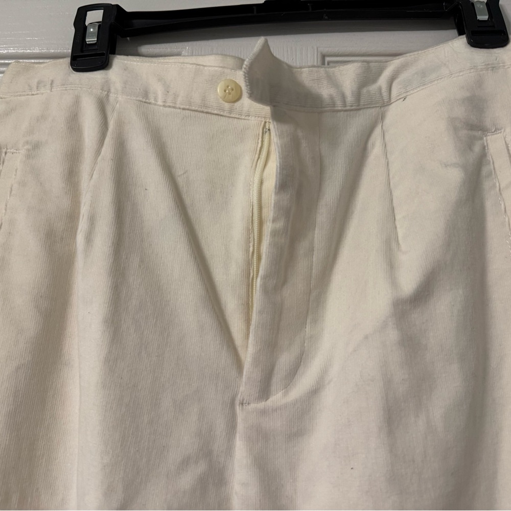 Dressbarn winter white corduroy dress pants